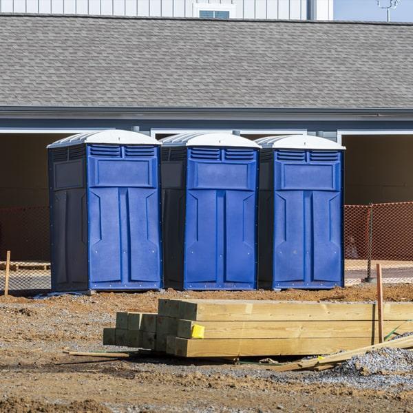 Heavy-duty construction site porta potty in Pontiac, Michigan