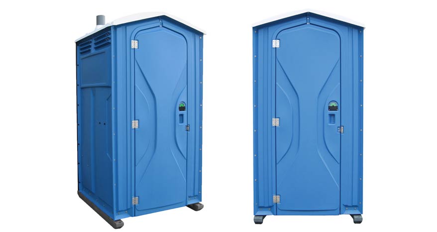 Long-term porta potty units on site in Pontiac, Michigan